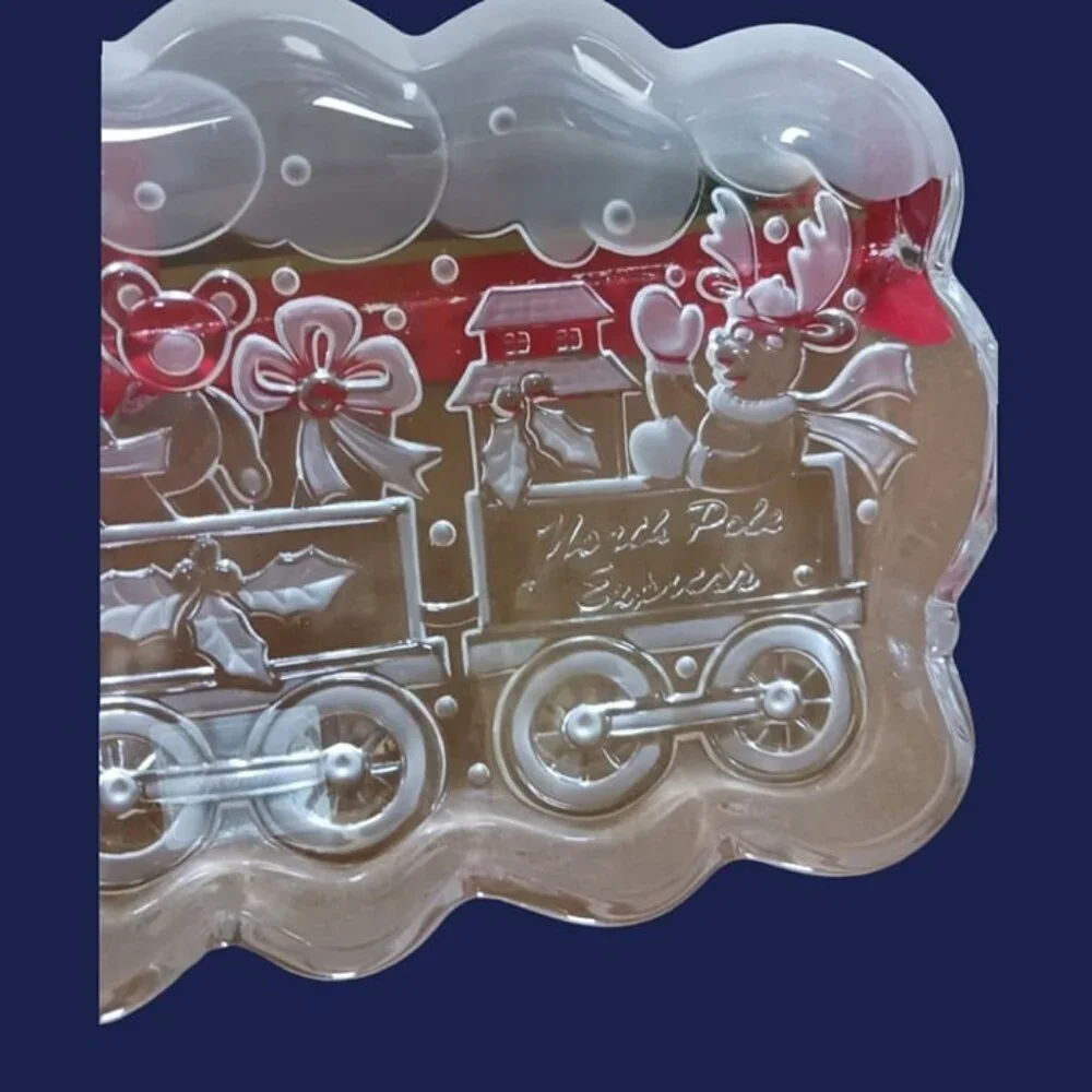 Gorham a holiday tradition north pole express  train platter server